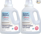 The Clean People Liquid Fabric Softener - Softens & Removes Static Cling - Vegan (100 Fl Oz, Spring)