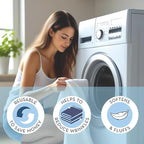 Reusable Wash Bed Sheet Detangler Prevent Bed Sheet Tangles Wrinkles in Washer Dryer Reduce Drying Time 4 Pack Light Blue
