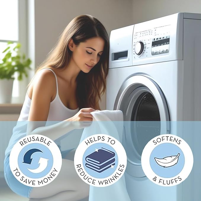 Reusable Wash Bed Sheet Detangler Prevent Bed Sheet Tangles Wrinkles in Washer Dryer Reduce Drying Time 4 Pack Blue