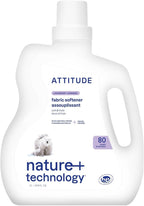 ATTITUDE Liquid Fabric Softener, Plant-Based & Vegan, HE Compatible, Naturally Derived, Lavender Scent, 80 Loads, 67.6 Fl Oz