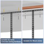 4X8FT Overhead Garage Storage Rack, 22"-48" Height Adjustable Garage Ceiling Storage Racks, Heavy Duty Metal Overhead Storage Organizer System, 600LBS Weight Capacity