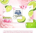 Pigeon Signature Dryer Sheets Laundry Fabric Softener, Citrus, Fresh & Rosy Scent, Bergamot & Rose, Reduce Static Cling, Eliminate Strong Odor, infused with Flower Essence, Safe for all, 130 Counts