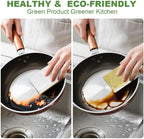 12 Pack SmilePowo Natural Kitchen Sponge Compostable Kitchen Sponges Cellulose and Coconut Scrubber Abrasive Scrubbing Pads Environmentally Friendly Sponge for Dishes No Chmical