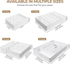 Adjustable Drawer Organizer – 19-Grid Divider for Socks, Bras & Panties, Closet Storage Box for Underwear & Dresser Drawers (15+4)