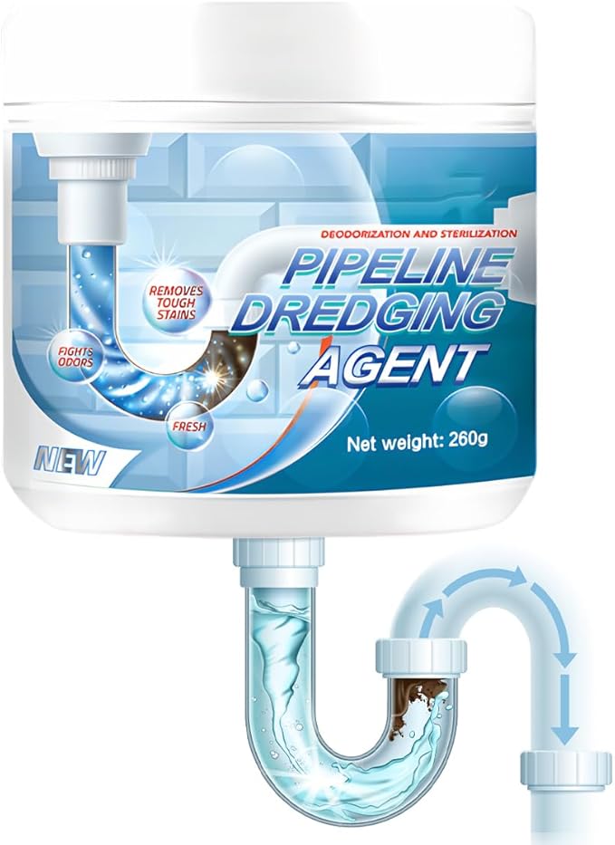 Powerful Pipe Dredging Agent, 2025 New Sink Drain Cleaner, Powerful Pipe Unclogging Agent for Kitchen and Pipes Cleaning Tool (1PCS)