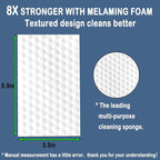 Melamine Foam Scrub Pads (30 Sheets) - Upgraded Convex Design for Stove, Tile & Bathtub | Non-Scratch & Chemical-Free Cleaning Sponge