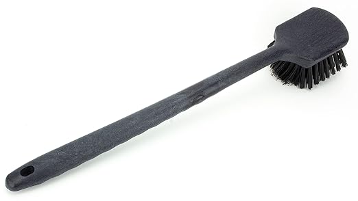 SPARTA 40501EC03 Plastic Large Scrub Brush, Kitchen Brush, Utility Brush With Long Handle For Cleaning, 20 Inches, Black