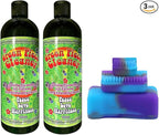 Green Piece® Magnetic Glass Cleaner Kit (Made in USA) – 2 Bottles of 16 oz Glass Cleaner with Purple Magnet Scrubber for Easy Grime Eco-Friendly Solution for Glass, Ceramic Metal Surfaces