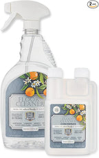 ProCare Citrus Floor Cleaner - Vinyl, Wood, Tile & Laminate Floor Cleaner for Mopping, Cleaning Solution Concentrate Floor Cleaner with Citrus Aroma, 32oz Spray Bottle + 8oz Concentrated Bottle Bundle
