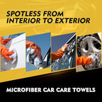 HOMEXCEL White Microfiber Cleaning Cloth 50 Pack, 12.5 x 12.5 inch Microfiber Towels for Cars, Ultra Absorbent Car Washing Cloth, Lint Free Streak Free Cleaning Rags for Car, Kitchen, and Window