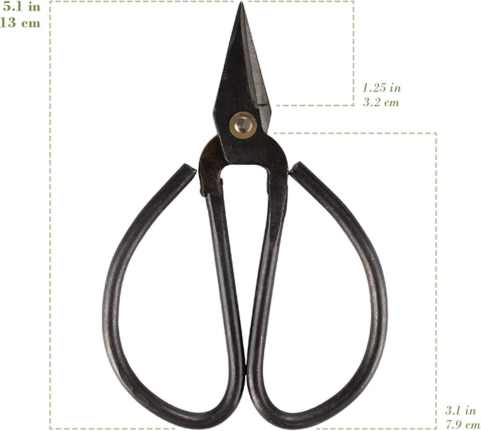 BambooMN 5.1" Heavy Duty Bonsai Forged Sharp Scissors - 30 Pieces