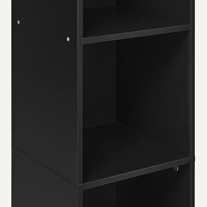 Amazon Basics 5-Cube Bookcase Compatible with Fabric Storage Cube Organizers, Black