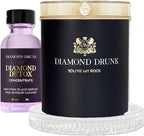 Diamond Drunk The Starter Collections - Non-Toxic, Fine Jewelry Cleaning Kit for Diamond, Gold, & Platinum Rings & More - 2 Months Supply of Safe, Sustainable Cleaner to Restore Shine - Patented Bauble Basket & Reusable Vessel