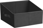 Storage Bins Cube Storage Organizer - 1 Pack Fabric Trapezoid Storage Cubes for Bins and Baskets for Shelves Collapsible Non-Separating Trapezoidal Flared Cube Organizer, Black