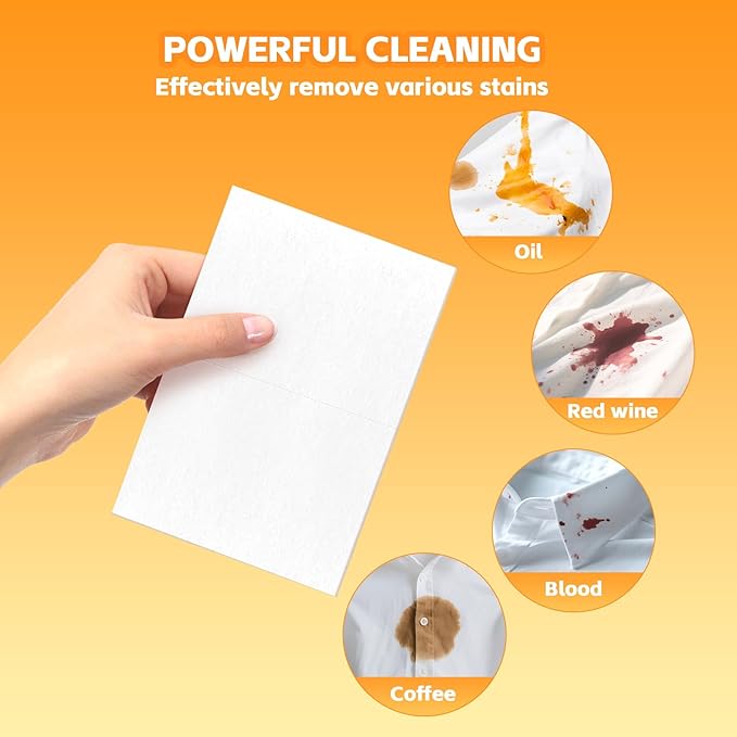 Laundry Detergent Sheets - 4 Scented 128 Loads Travel Laundry Sheets for Dorm,College,Home,Hotel,Apartment,Camping,Ruise,Road Trip,Beach Vacation,Small Space,Family School Travel Essentials