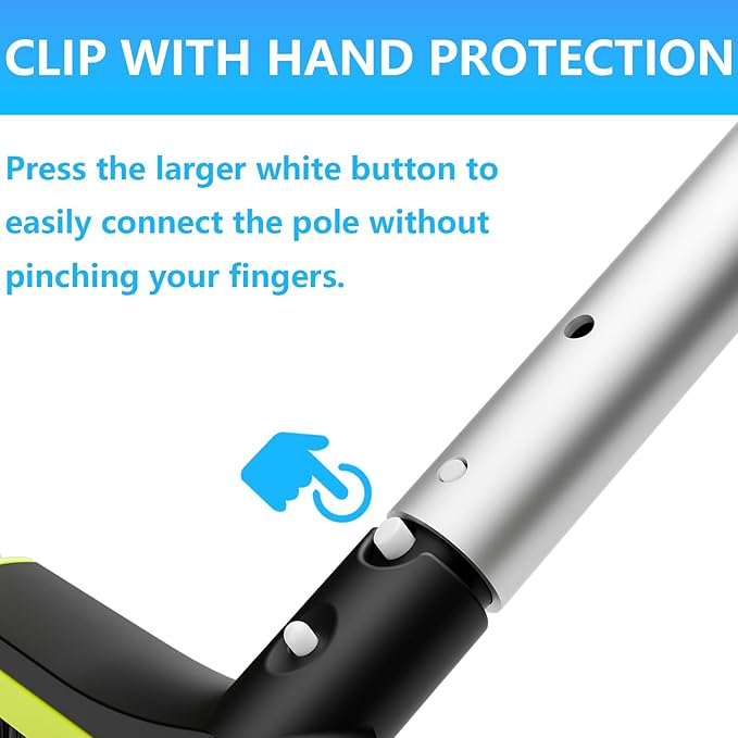 Sepetrel Upgrade Pool Brush Head for Cleaning Walls,Heavy Duty Inground/Above Ground Swimming Pool Scrub Brushes,Suitable for Various Harsh Environments