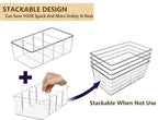 Pantry Organizers and Storage - 2 Pack Kitchen Organizers and Storage for Fridge,Drawer and Refrigerator - Spice Organization for Cabinet,Clear Plastic Stackable Bins for Snack Organizer