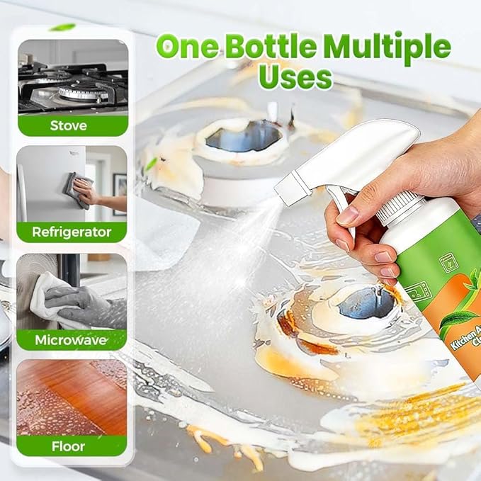 Electrolyzed Ion Kitchen Cleaner Spray,10.14oz Fly Cleanse Natural Formula to Household Appliances,Kitchen Appliance Cleaner,For Hold,Oven,Stove,Range Hood (1pcs)