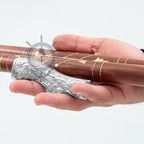Deluxe Walking Sticks | Rosewood Crafted Cane with Solid Brass Chrome Decorative Bars | Nagina International
