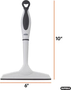 Superio Rubber Squeegee, 2 Pack, Streak Free All Purpose Window Squeegee, Comfort Grip Handle and Hanging Hook (Grey, 6 Inch- 2 Pack)