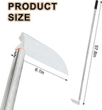 Japanese Weeding Sickle Hoe,Adjustable Long Handle Standing Hoe Graden Tool,Angular Weed Sickle Garden Tool,Action Hoe for Weeding and Planting