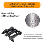 450 pcs M3 M4 M5 Black Wood Screws Assortment Kit,High Hardness Carbon Steel Self-Tapping Screws,Phillips Drive Pan Round Head Screws Set Kit,Black Oxide,Full Thread