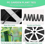 Shintop 328 Feet Garden Plant Twist Tie with Cutter for Gardening, Home, Office (Black)