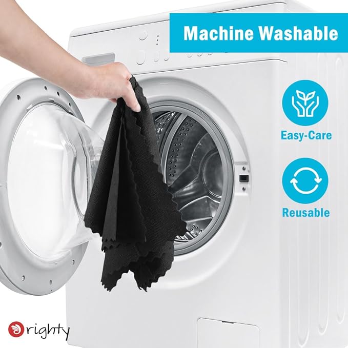 Orighty Black Microfiber Cleaning Cloth, 100 Pack Highly Absorbent Cleaning Supplies, Lint Free Kitchen Towels Cleaning Rags, Microfiber Towels for Cars, House, Window, 12x12 inch