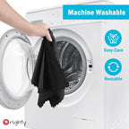 Orighty Black Microfiber Cleaning Cloth, 50 Pack Highly Absorbent Cleaning Supplies, Lint Free Kitchen Towels Cleaning Rags, Microfiber Towels for Cars, House, Window, 12x12 inch