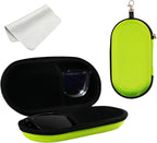 Double Eyeglasses Case, Hard Shell Dual Sunglasses Organizer with Zipper Clip Travel Glasses Storage for Women Men