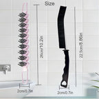 Crevice Cleaning Brush Hard Bristle Grout Brush Scrub Brush Toilet Brush Cleaning Tools Cleaning Supplies for Household Use Bathroom Kitchen 3 Pcs (Black&Pink)