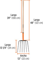 TRUPER BPJ-6 6-Tine Manure Fork 13" (33cm)