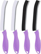 Toilet Brush, 4Pcs Bathroom Cleaning Brush, Toilet Scrubber, Deep Toilet Bowl Brush with Hanging Hole, Multifunctional Gap Cleaning Brush, Bristles for Kitchen Sinks, Tub,Shower (4, Purple)