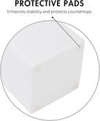 Matte White Soap Dispenser for Bathroom, 15oz Square Rustproof Liquid Hand Dish Soap Dispenser Pump for Kitchen Sink, Countertop, and Bathroom