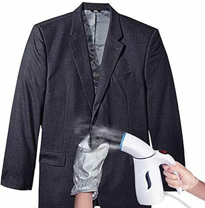 3PCS Garment Steamer Ironing Gloves, Waterproof Care Anti Steam Mitt with Finger Loop, Heat Resistant Protective Gloves Iron Board for Clothes Steamers (Pointy)
