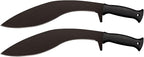 Cold Steel Kukri Plus 1055 18 Inch Curved Tactical Survival Machete with 13 Inch Carbon Steel Blade, Polypropylene Handle and Cor Ex Sheath (2 Pack)