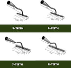 Iron Rake 2.0, Upgraded Iron Weeding Rakes 2.0, Iron Rake for Gardening and Weeding, Multifunctional Heavy-Duty Iron Rakes Gardening Hand Weeder Tools, Durable ＆ Lightweight (7 Teeth)