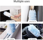 4X Microfibers Replacement Dusters with 2 Handles, 360°Thickened Pads Kit，30ct – Heavy Duty Microfiber Pads for Pet Hair/Dust Mites in Hard-to-Reach Areas