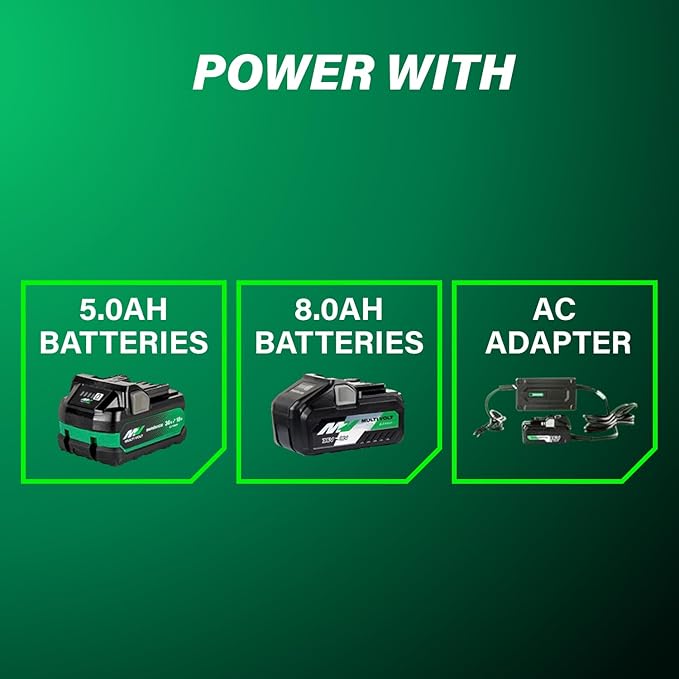Metabo HPT 36V MultiVolt™ Cordless Brushless 1/2" Hammer Drill Kit, Power Drill Kit with Lithium-Ion Metabo Batteries , Case and Charger, Compact Lightweight Power Tool, DV36DC