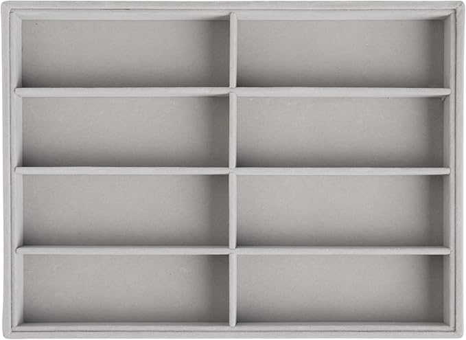 Frebeauty Sunglass Organizer,Velvet Glasses Organizer,8-Slot Sunglasses Tray for Drawer, Men's/Women's Sunglasses Box