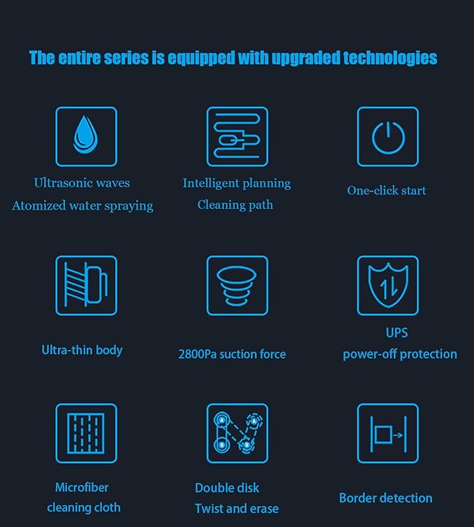 Lntelligent Water Spraying Window Cleaning Robot Fully Automatic AI Path Planning Remote Control Glass Cleaning Robot 3 Cleaning Modes Anti Slip System (White)