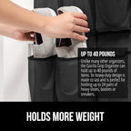 GORILLA GRIP Over the Door Shoe Organizer, 2 Pack, 24 Breathable Mesh Pockets, Space Saving Hanging Storage Holder, Closet Rack Hanger Holds Up to 40 lbs, Hangs on Closets, Shoes, Accessories, Black