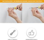 KURUI Wall Hanging Kit for Wall Art Decor Frame Curtain Rods, 140Pcs Heavy Duty Drywall Anchors Substitute Picture Hanging Nails, 70 Dry Wall Anchor and 70 8 x 1-1/4'' Screws, 75Lb Picture Hangers