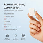 Vove Plastic-Free Laundry Detergent Tablets, 60 Pack – Concentrated, Biodegradable & Plant-Based Formula with 3x Enzyme Power – Tough on Stains, Gentle on Fabric, Fragrance-Free & Eco-Friendly
