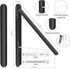 Wall Mounted Clothes Drying Rack-Foldable Indoor Laundry Rack,Space Saving Collapsible Clothes for Bathroom, Dorm, Apartment, RV, Laundry Room Organization.(Black-Aluminum)