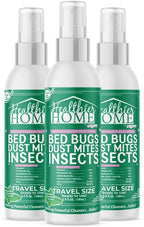CHOMP! Bed Bug Spray, 3 Pack, Travel Size, Natural, Plant Based Bed Bug Killer, Insect & Pest Control for Home and Hotels for Ants, Bed Bugs, Spiders, Dust Mites, Flys, Peppermint Scent, 3.4 Fl Oz