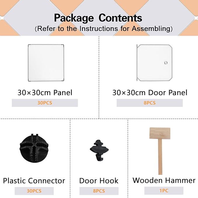 C&AHOME Cube Storage Organizer with Doors, 8-Cube Shelf, Closet Cabinet, DIY Plastic Modular Bookshelf, Storage Shelves Ideal for Bedroom,Living Room,24.8" L × 12.4" W × 48.4" H White USBTM3008B-DOOR