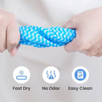 Reusable Cleaning Cloths Dish Paper Towels, Domestic Cleaning Towels, Multipurpose Quick-Dry Rag Dish Cloths Heavy Duty Handy Wipes for Kitchen 25 Count 14.2"X15.7", Blue