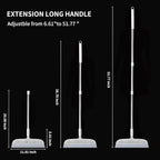 Multifunction Floor Squeegee Broom for Pet Hair Removal, Silicone Magic-Style Broom for Floor Cleaning, 51.77" Long Handle for Carpet, Bathroom Tile, Hardwood Floors, Garage, Liquid Spills, Fine Dust
