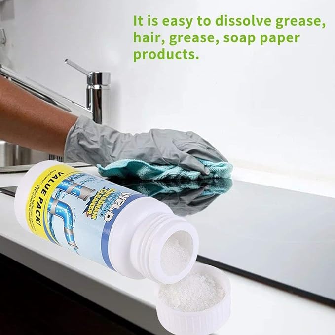 Wild Tornado Powerful Sink and Drain Cleaner High Efficiency - Drain Clog Remover Kitchen Sewer Power Pipe Channel Powder (4)